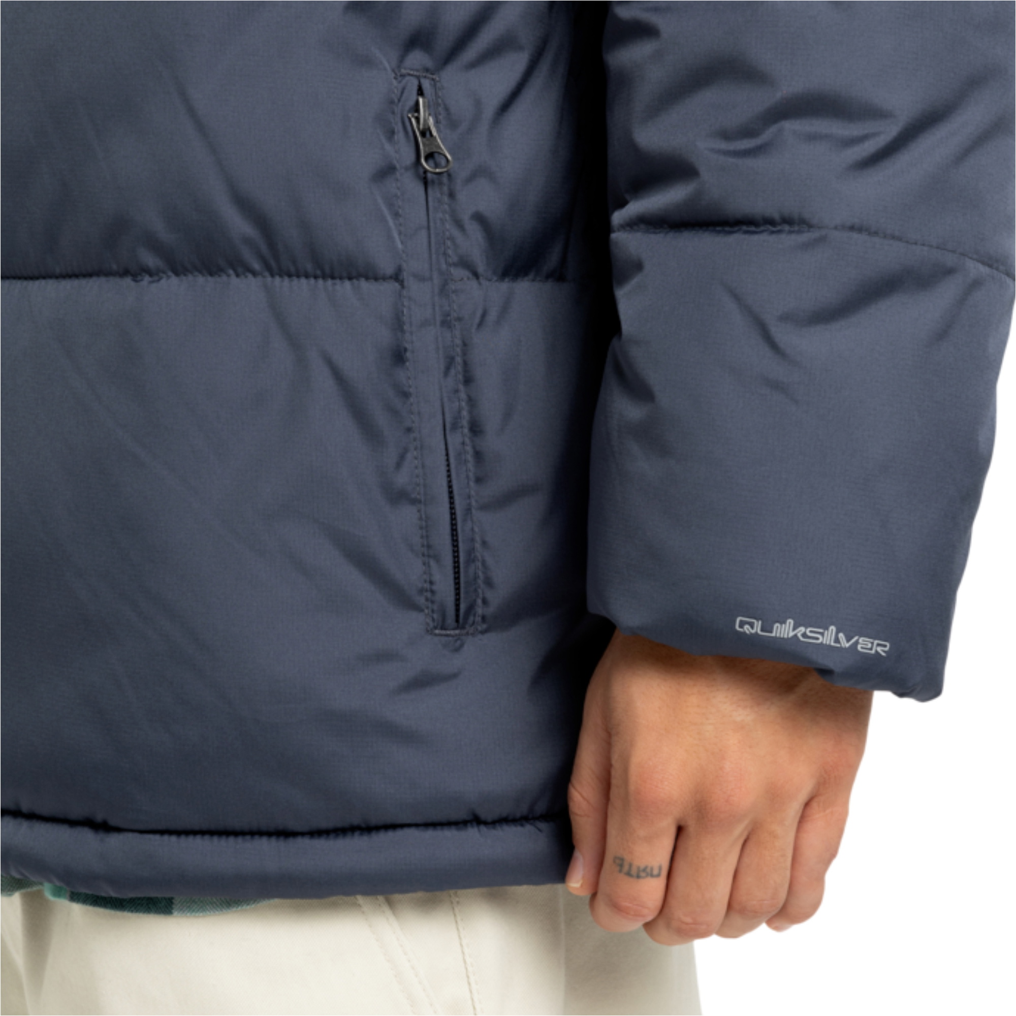 2025 Quiksilver Mens Cold Days Puffer Jacket EQYJK04173 - India Ink